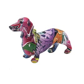 Lesser & Pavey British Designed Graffiti Ornament | Home Decor Animal Ornaments For All Homes or Offices | Decorative Home Accessories For All Types of Homes - (Dachshund Small)