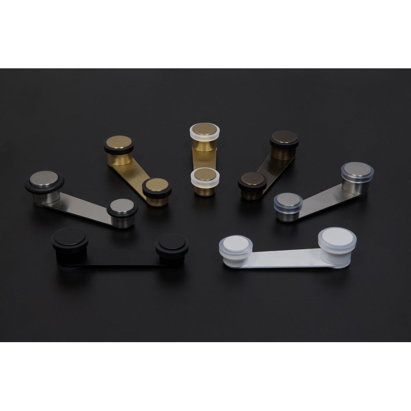 Black Adhesive Door Stopper |with 50mm Thick Door Retainer |