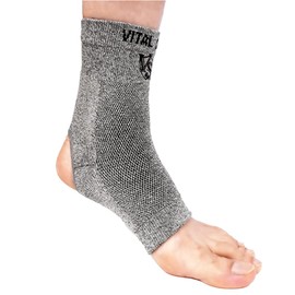 [VITAL SALVEO Vital Salveo] Heel Free Compression Ankle Sleeve, Germanium & Bamboo Charcoal Special Fiber, Ankle Sleeve, CJ-5103 Light Gray (S)