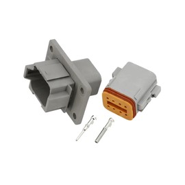 Panel Flange Mount Male & Female Connector Sets for Deutsch DT Series (8 Pin Set)