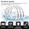 KLEHOPE Pack of 150 Key Ring Blanks Silver Key Ring