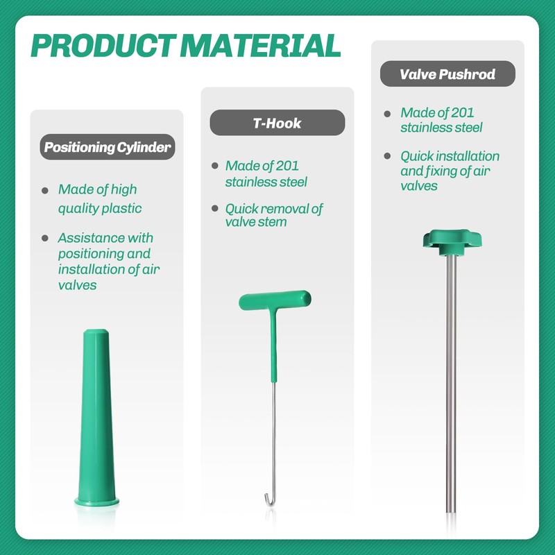 Prozwee Tire Valve Stem Core Quickly Replacement Tool Kit,with Stem