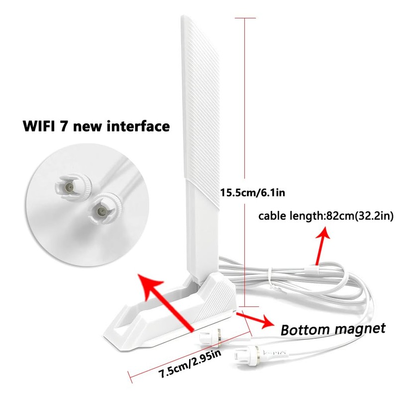 2.4/5/6GHz Tri Band New Interface WiFi 7 Gaming Motherboard Antenna