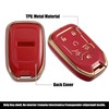 MACHSWON 6 Button Car Smart Key Fob Cover Case Red
