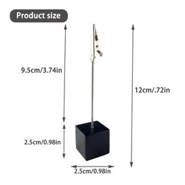 Pack of 20 Memo Clip Holders with Standing, Postcard Holder, Wooden Photo Holder with Clips, Picture Holder with Clips, Seat Card Holder, Memo Holder, for Home Decoration, Party, Office, Wedding