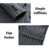 UNINUKOO Mens 2 Piece Pinstripe Suit for Men Double Breasted