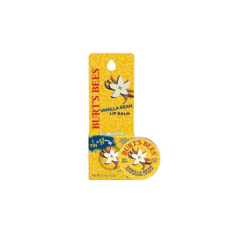 Burt's Bees Lata de bálsamo labial de vainilla 0.3 oz