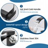 Airuida Matte Black Waterfall Bathroom Faucet, Single Handle Single Hole
