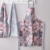 Catherine Lansfield Dramatic Floral Apron Grey KT/46659/W/APR/GY