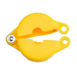 Brady Hinged Gate Valve Lockout, Yellow, for 1" - 2-1/2" Valve Handle Diameters