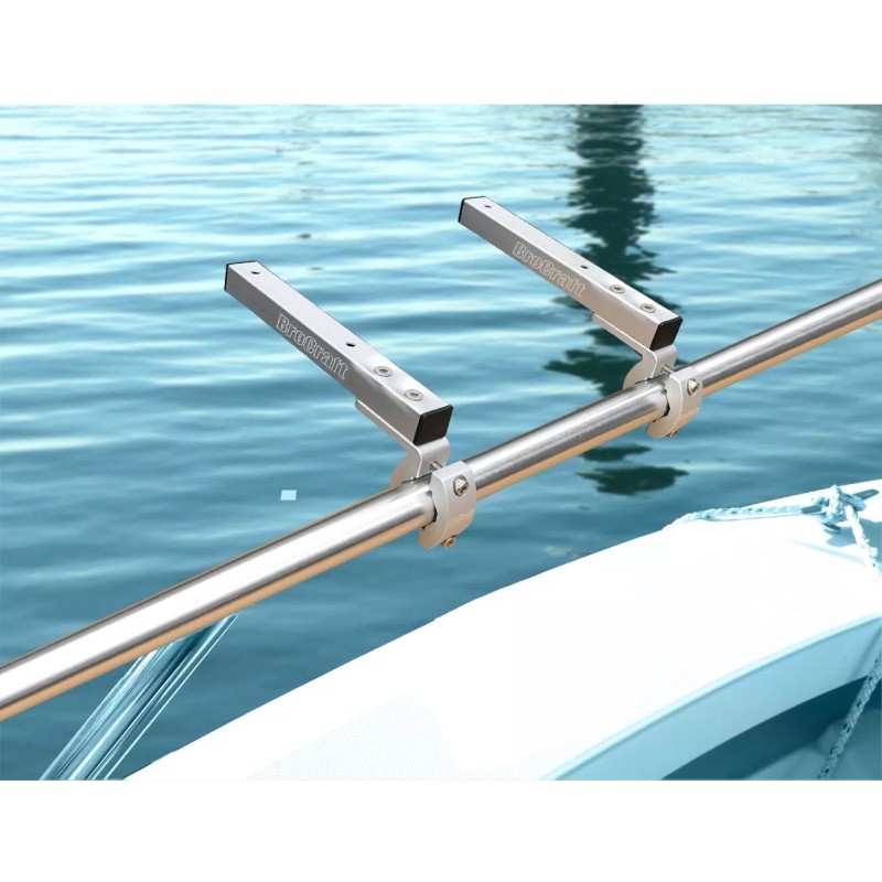 Brocraft Pontoon Grill Bracket/Boat Rail Mount Grill Bracket/BBQ Dual Rail