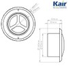 Kair Ceiling Valve 100mm - 4 inch Stainless Steel Adjustable