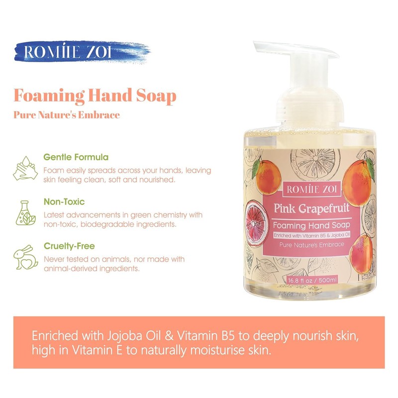 ROMIIE ZOI Foaming Hand Soap with Gift Box- Pink Grapefruit