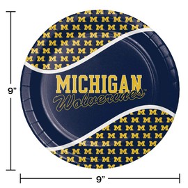 Creative Converting University of Michigan Paper Plates, 24 ct