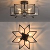 Star Flush Mount Ceiling Light Copper Close to Ceiling Lights