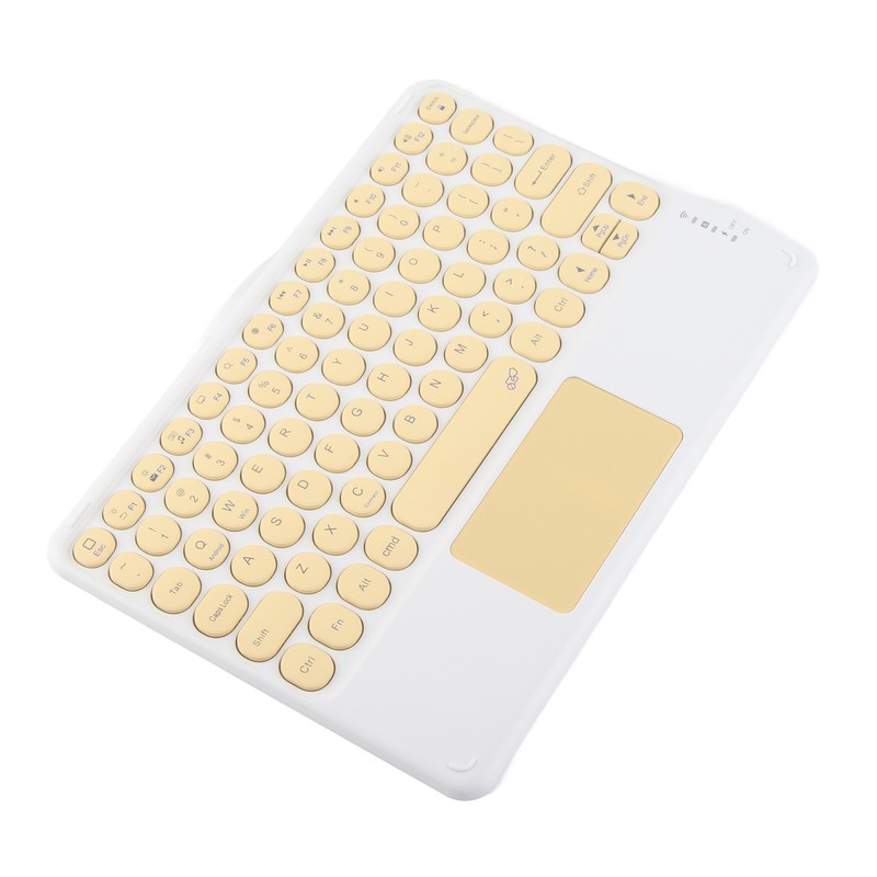 Bluetooth Keyboard Touchpad Round Keycap with Ergonomic Design Stable Connection