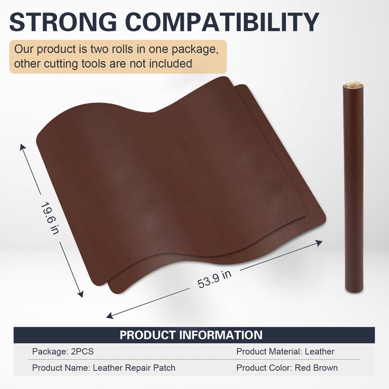 ILVGOLF Universal Leather Repair Tape, Self-Adhesive Patch for Couch Furniture