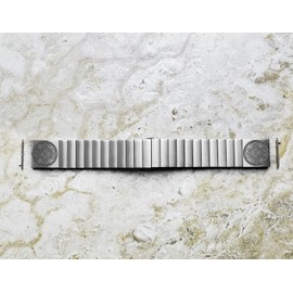 NICKSTON Engraved Strap Band Compatible with Garmin Venu 2 Vivoactive 4 and Forerunner 255 Music Silver Stainless Steel Bracelet S-CC3 (6" (152mm) Wrist Size)