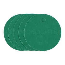 CleverDelights 1.5" Green Gift Tags - 100 Pack - Round Circle Paper Hang Tag