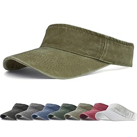 HH HOFNEN Sports Sun Visor Hats Cotton Twill Ball Adjustable Sun Caps for Men Women