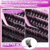 Wispy Eyelash Cluster Set, 100D Cluster Eyelashes DIY Eyelash Extension