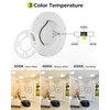 6PACK LED Flush Mount Ceiling Light, 3000K-4000K-6500K & 100W Equivalent