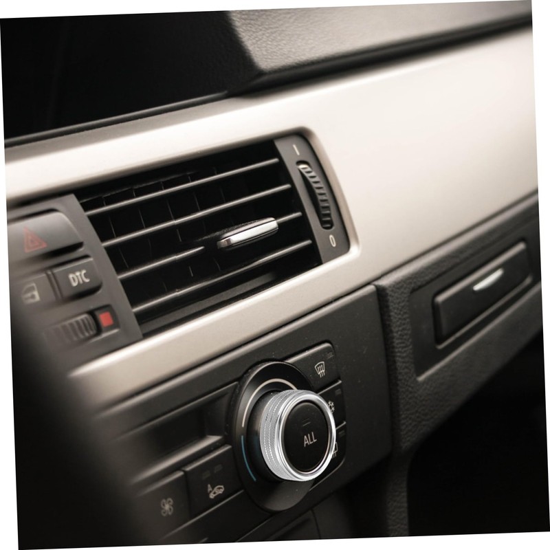 BUGUUYO 4pcs Car Air Conditioner Knob Cover Trim Rings Easy