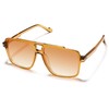 VANLINKER Polarized Trendy Oversized Square Aviator Sunglasses for Women Men