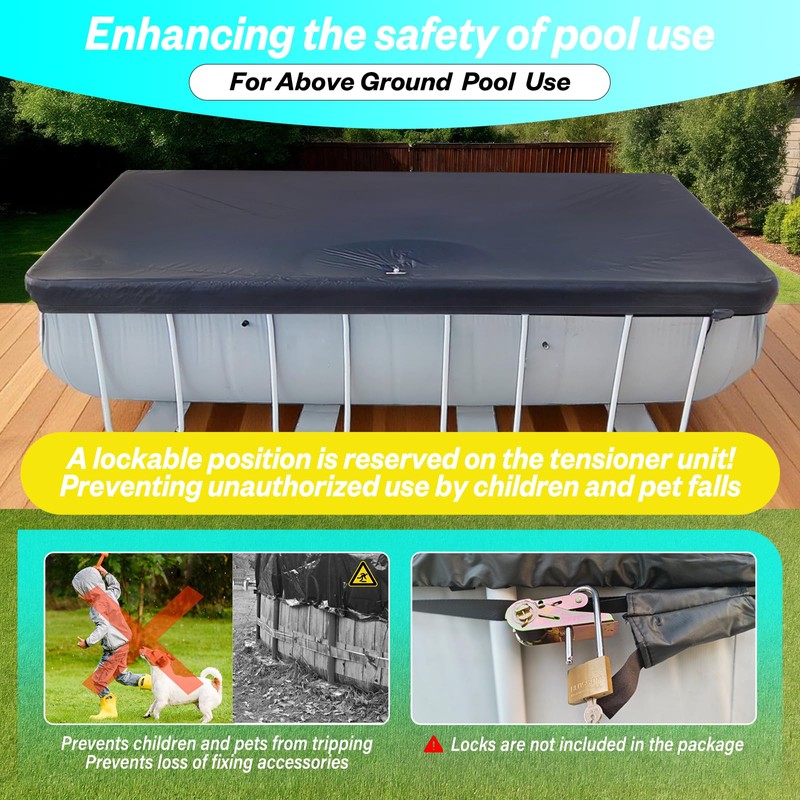 SIHAIAN 10x16Ft Oval Pool Cover with Side Storage for Oval