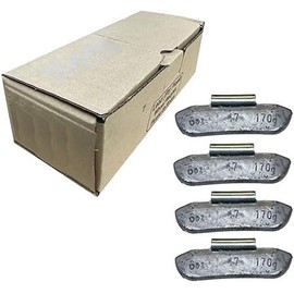 I7-Style Uncoated Lead Clip-On Wheel Weights for Medium and Heavy Duty Trucks with Steel Rims (6 oz -10 Pack)