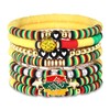 African Beaded Heishi Bracelets Set for Women Girl African Bracelets