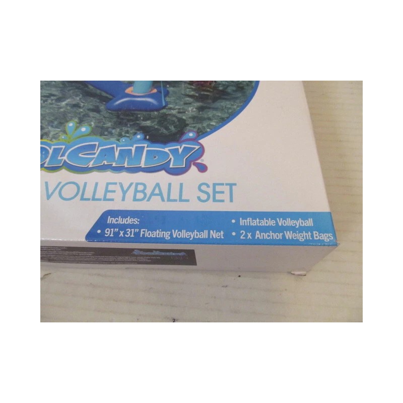 PoolCandy Inflatable Volleyball Set Over 7.5ft Wide for Ages 6+,
