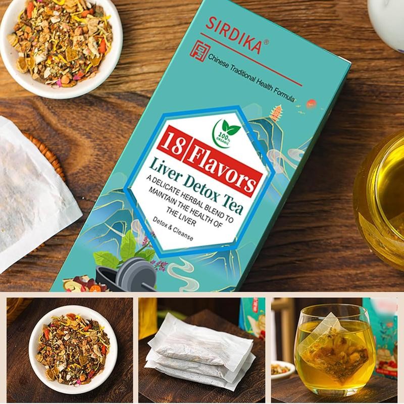 18 Flavors Liver Care Tea - Chinese Liver Cleanse Herbal