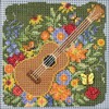 Mill Hill Festive Guitar Beaded Counted Cross Stitch Kit Buttons