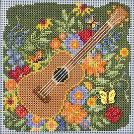 Mill Hill Festive Guitar Beaded Counted Cross Stitch Kit Buttons & Beads 2023 Spring Series MH142316