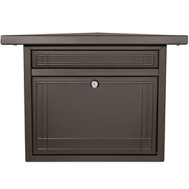 ARCHITECTURAL MAILBOXES 2427RZ-10 Frank Lloyd Wright Collection Wallmount Mailbox, Medium, Rubbed Bronze