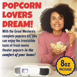Premium America Popcorn Kit, 24 Packs for a 8oz Popper, Movie Theater & Popcorn Machine Kernels, Oil & Seasoning Packet, Bulk All in One