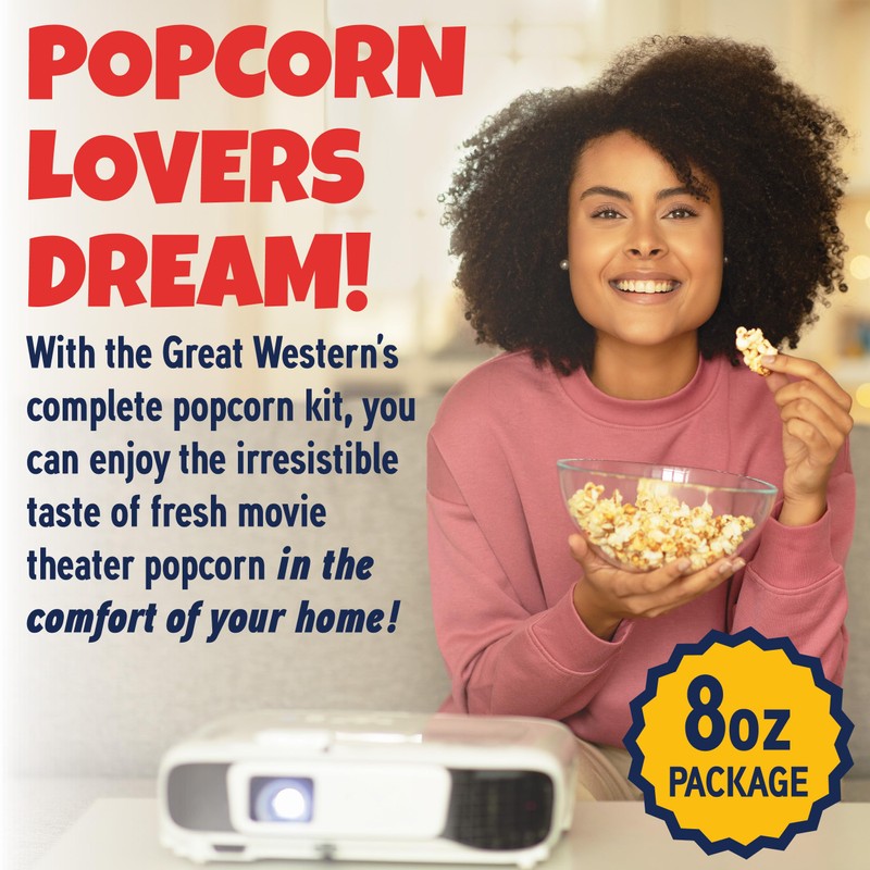 Premium America Popcorn Kit, 24 Packs for a 8oz Popper,