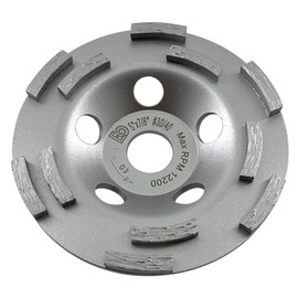 5" Diamond Grinding Wheel for Concrete, 10 Double Row Segments, 30/40 Grit, Medium Bond, 7/8"-5/8" Arbor