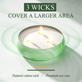 Citronella Candles Outdoor, WAXCANPY 3-Wick Citronella Candles with 320-360 Hours of Burning Time, 48oz Citronella Scented Candles Set for Home, Patio, Outdoor, Indoor, and Travel (4 Pack, 48oz)