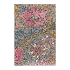 Morris Pink Honeysuckle (William Morris) Mini Hardback Address Book (Elastic Band Closure)