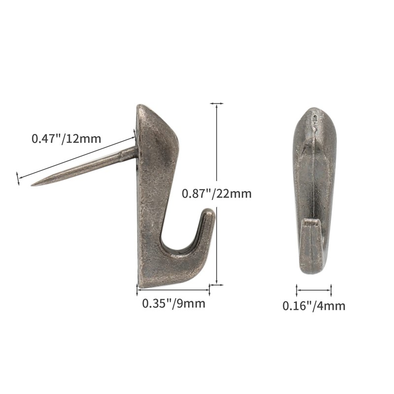 Rierdge Picture Hanging Nails Pin Hooks Push Pin Hangers, 20