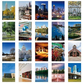 US City Atlanta Georgia GA Travel Postcards from Around the World Vintage Postcard Pack for Mailing Business Christmas Holiday Birthday Postcards with Mailing Side Set of 20