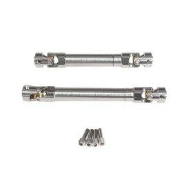 XSYGO Drive Shaft Steel Front Rear Center Driveshafts for Axial 1/8 AXP8 GILAMON 2.2 4X4 RTR Trail Buggy Upgrades (Stainless Steel)