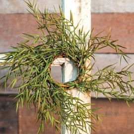 HAPPY DEALS ~ Carolina Dill Candle Ring | 10 inch with 2 inch Center | Herb Mini Wreath