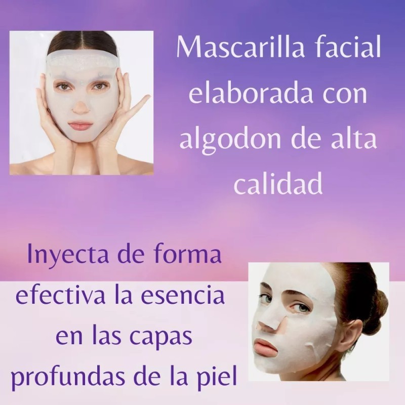 YIXHILIAN Mascarillas Hidratantes De Algodon 50 Pz