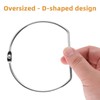4pcs D-Shaped Binder Rings, 4in Loose Leaf Binder Rings Metal