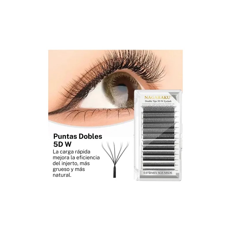 Nagaraku Extensiones De Pestañas Cifrado 5d W Shape
