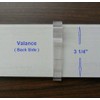 Cutelec 6pcs 3-1/4" Valance Clips Clear Plastic Hidden Retainer Holder