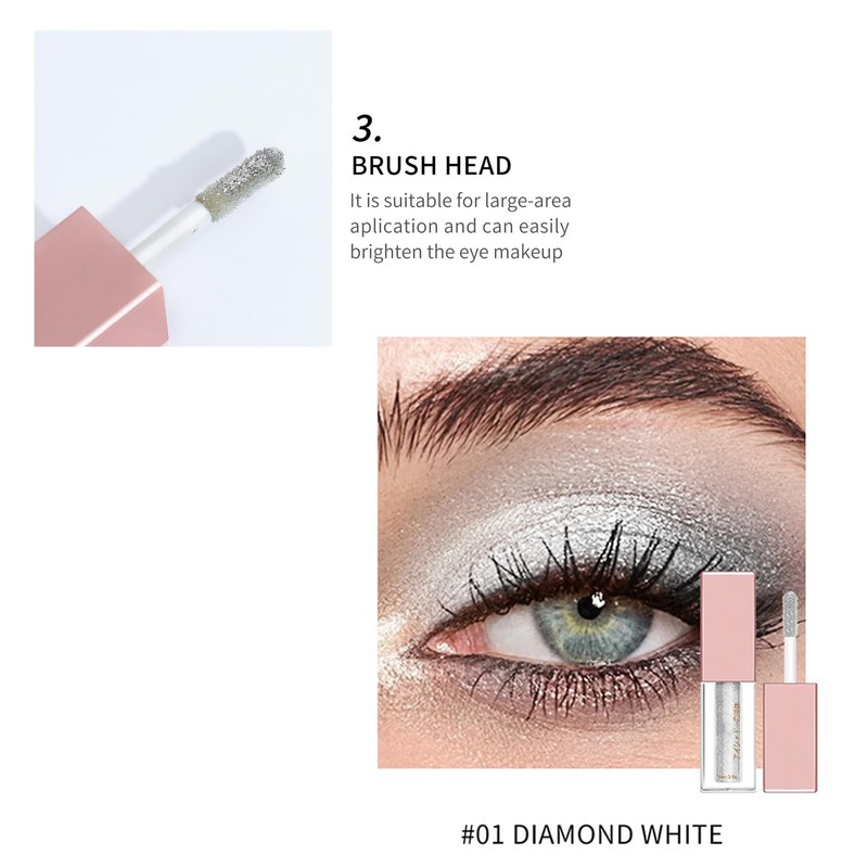 Hppsctink 3.8 g White Eyeshadow and 3.2 g Mascara, Sequin